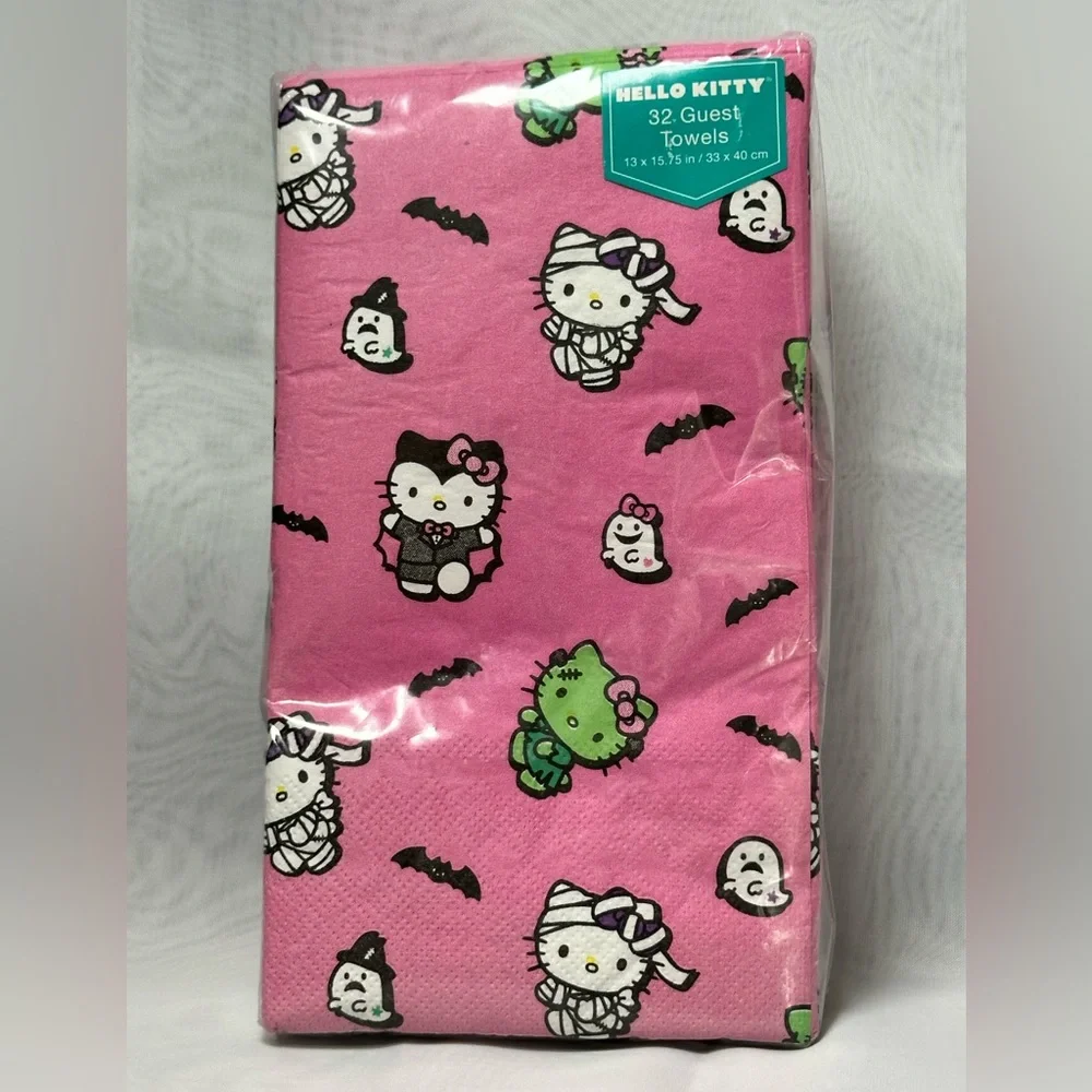 Hello Kitty Pink and Black 32 Guest Towels